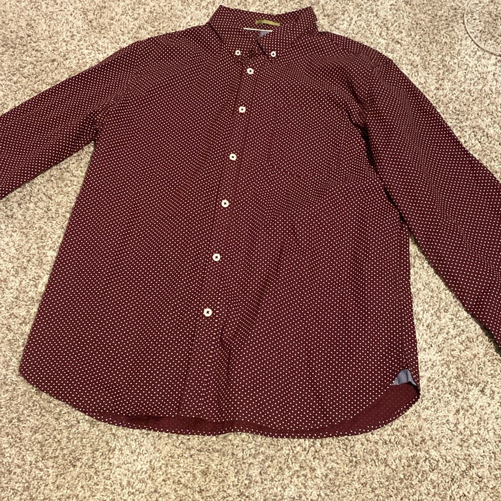 Slim flit poke dot denim & flower never worn